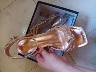 Sandali tacco oro - Eleganti