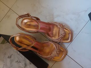 Sandali tacco oro - Eleganti