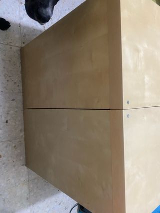 Estantería IKEA Kallax - Beige/Blanco y cajones