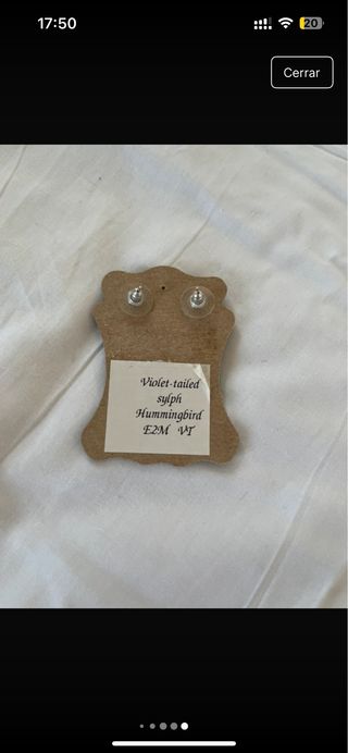 Pendientes artesanales plumas