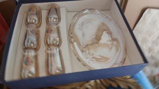 Set bicchieri liquore vetro ambrato