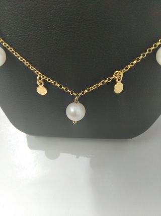 Gargantilla plata con perlas blancas