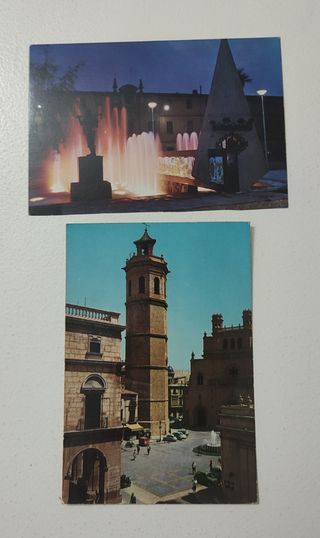 4 Postales antiguas de Castellón, años 70-80