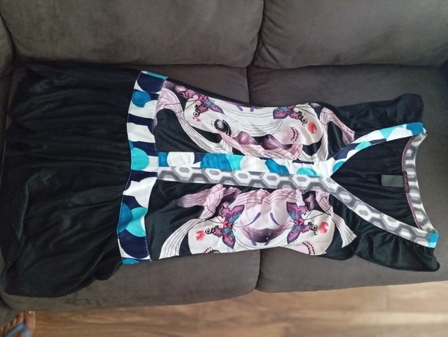 Vestido de Custo Barcelona negro y azul