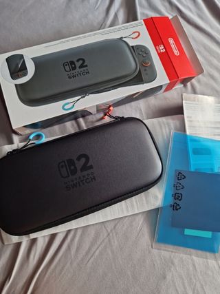Switch 2 funda oficial + protector de pantalla