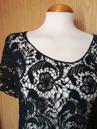 Top negro Elegance bordado