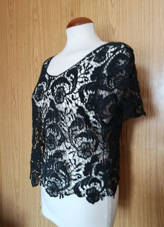 Top negro Elegance bordado