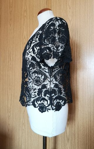 Top negro Elegance bordado