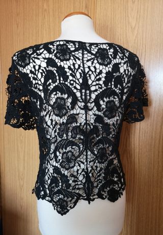 Top negro Elegance bordado