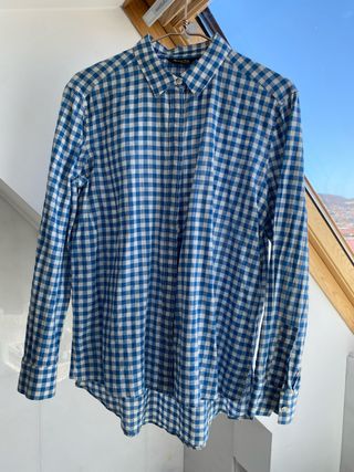 Camisa ligera Massimo Dutti cuadros azul - L