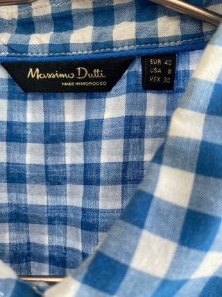 Camisa ligera Massimo Dutti cuadros azul - L