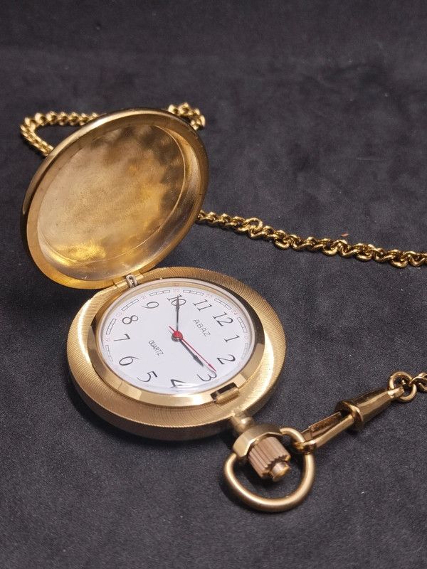 Reloj Bolsillo ABAZ Cuarzo Dorado