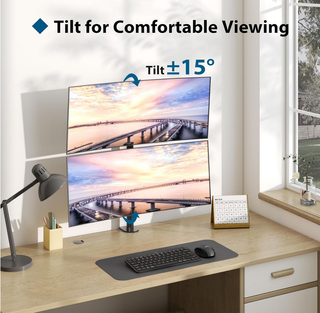 Soporte doble monitor vertical