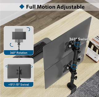 Soporte doble monitor vertical