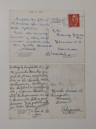 4 Postales antiguas Galicia años 60