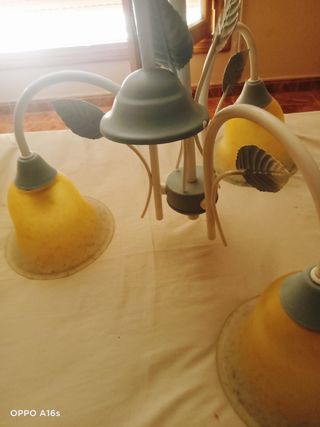 Lampara techo 3 luces vintage
