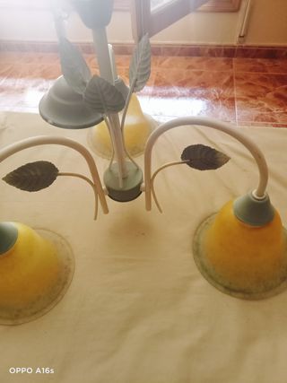 Lampara techo 3 luces vintage