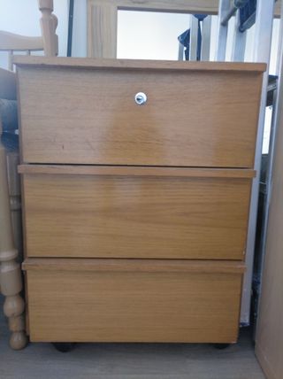 Cajonera madera 3 cajones