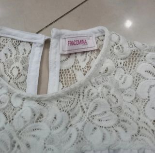 Abito elegante con pizzo bimba Fracomina 7-8 anni