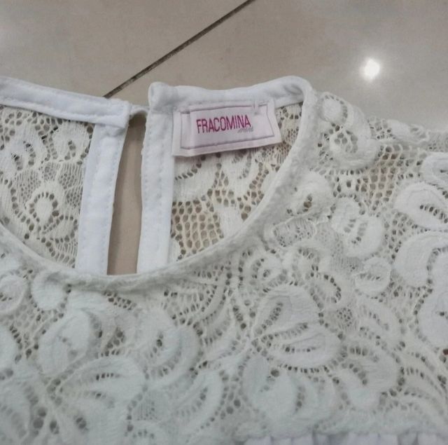 Abito elegante con pizzo bimba Fracomina 7-8 anni