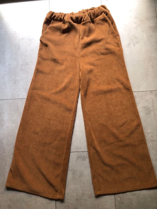 Pantalón pana marrón mujer