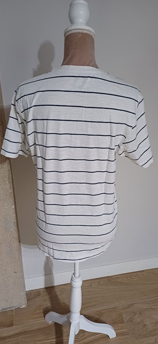 Camiseta rayas marineras blanco-azul