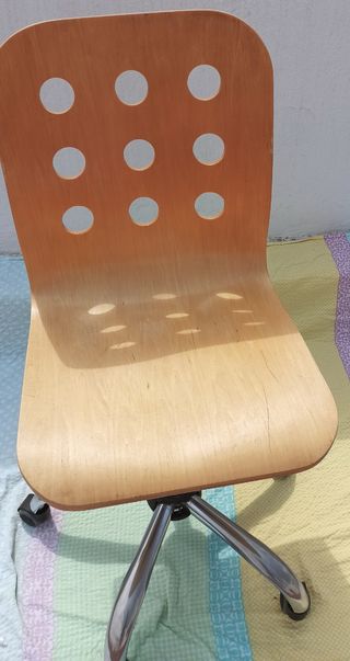 Silla oficina madera giratoria