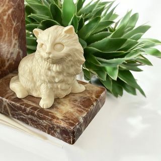 Fermalibri vintage in marmo gatitos