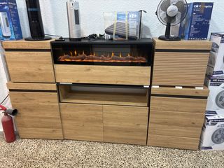 Mueble TV con chimenea eléctrica