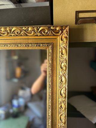 Espejo antiguo dorado grande