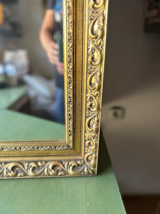 Espejo antiguo dorado grande