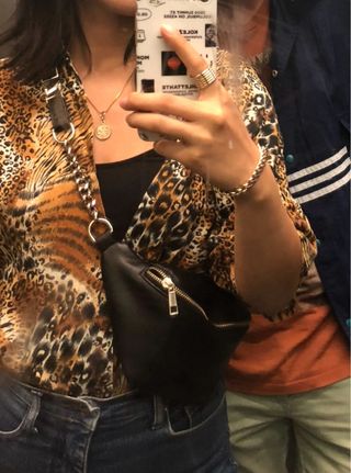 Camisa vintage estampado leopardo-tigre