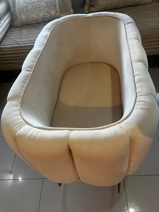 Minicuna beige terciopelo