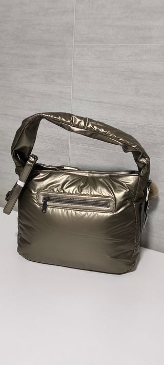 Bolso Acolchado Italiano Dorado