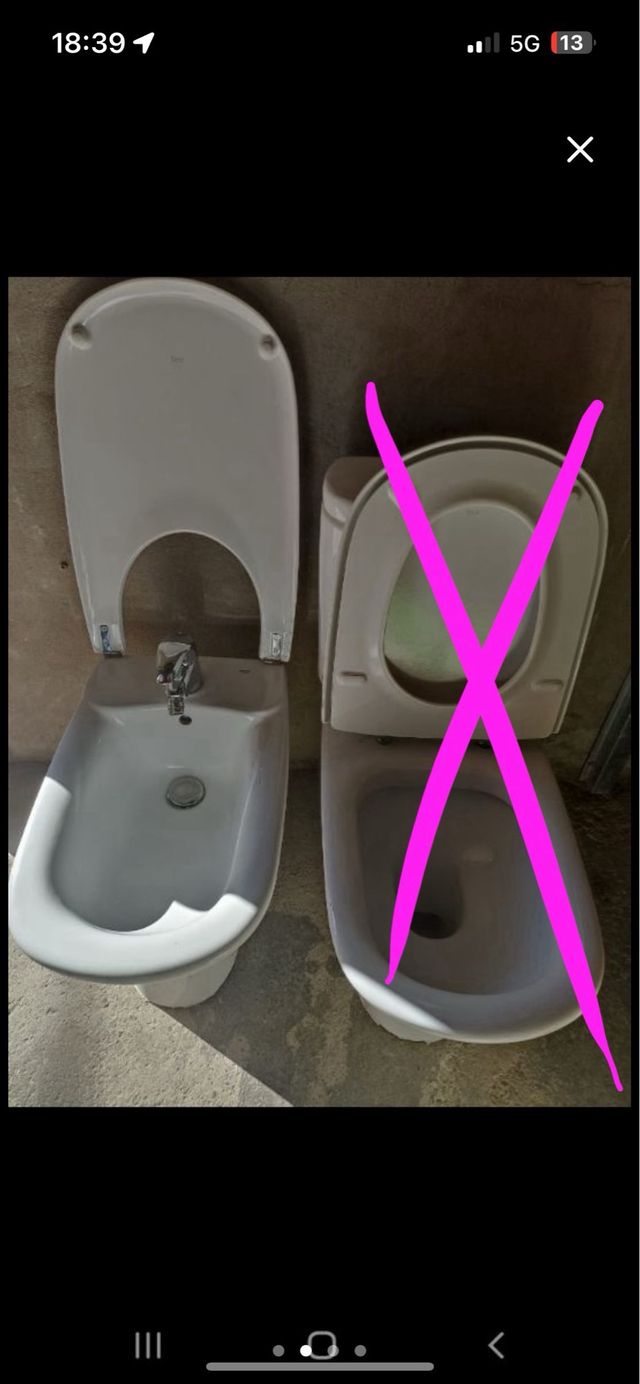 Bidet Roca con tapa sin Grifo