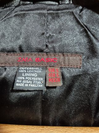 Chaqueta negra cuero