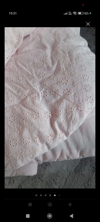 Colcha edredón El Corte Inglés rosa