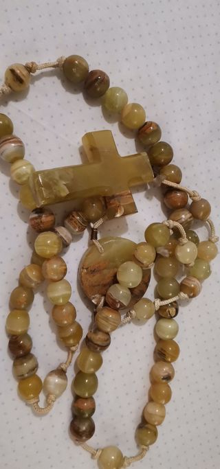 Rosario antiguo de Onix verde
