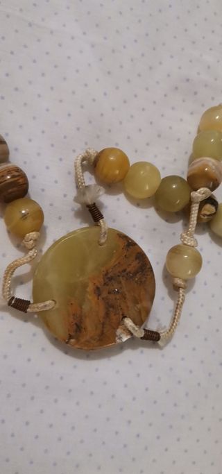 Rosario antiguo de Onix verde