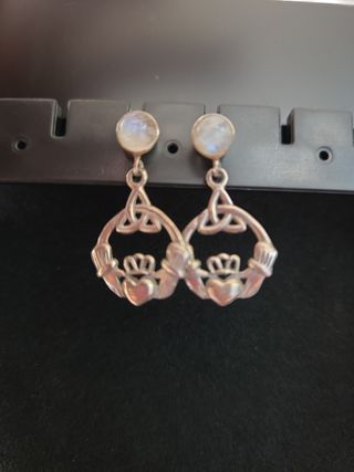 Pendientes plata 925 con piedra Luna