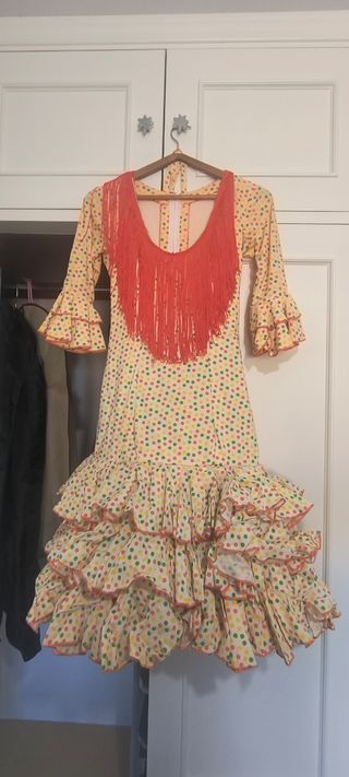 Vestido Flamenca lunares multicolor