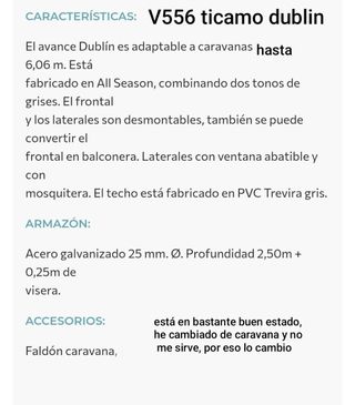 Avance caravana V556 Ticamo Dublin 