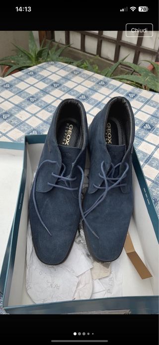 Geox Scarpe Scamosciati 44 - Blu e color beige