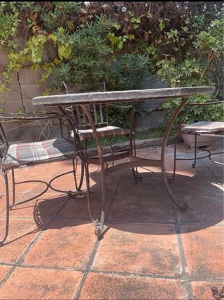 Mesa y 4 sillas jardín - Mosaico