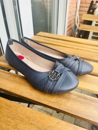 Manoletinas Harborsides azules, talle 36