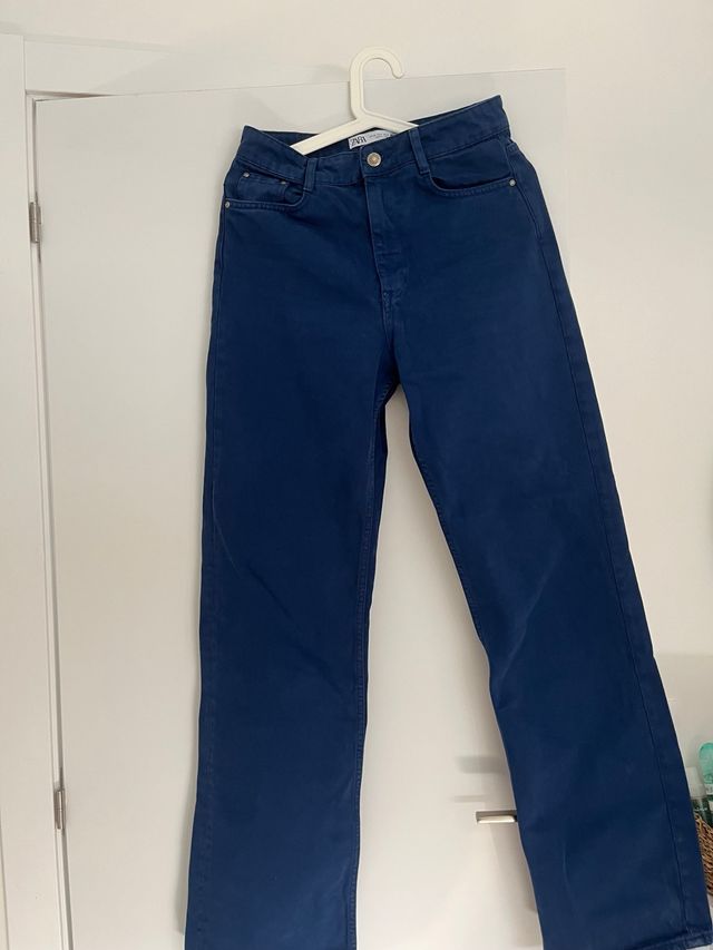 Pantalones Zara azul marino M