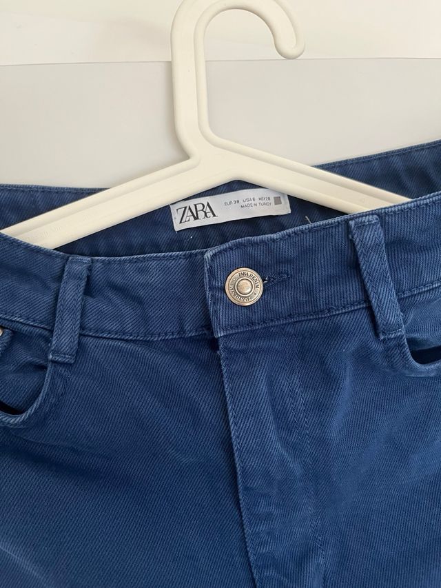 Pantalones Zara azul marino M