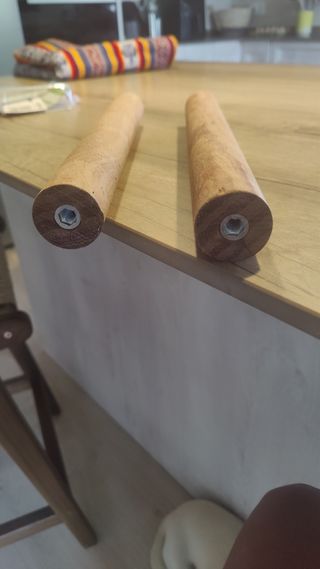 Colgador bici madera vintage