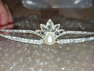 Tiara plata boda
