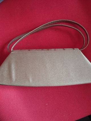 Bolso fiesta dorado y beige
